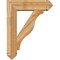 Ekena Millwork Funston Arts and Crafts Rough Sawn Bracket w/ Offset Brace, Western Red Cedar, 8"W x 28"D x 36"H BKT0806X28X36FST03RWR - alternate 4